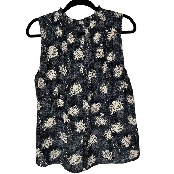Joie Women's Floral Sleeveless Blouse Size L Multicolor Mock Neck - Picture 3 of 9